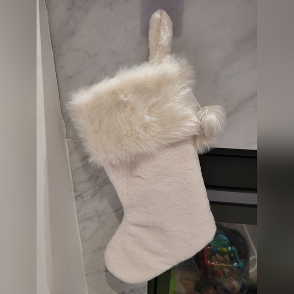 Faux Fur Monogram Christmas Stocking - Picture 4 of 4